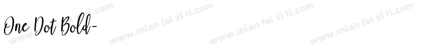One Dot Bold字体转换
